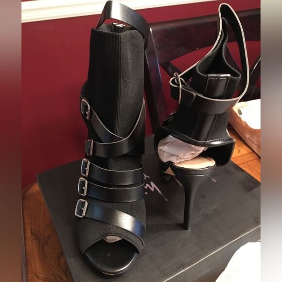 Nicole Miller High Heeled Peep Toe Boot - Picture 3 of 8